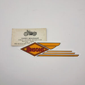 ORIGINAL HARLEY (1930’s MOLENAAR H-D) BUSINESS INK BLOTTER-CARD-VL, KNUCKLEHEAD