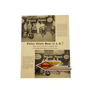 ORIG HARLEY 1952 PUBLIC SAFETY FLYER POLICE CHIEFS MEET- PANHEAD, KNUCKLEHEAD