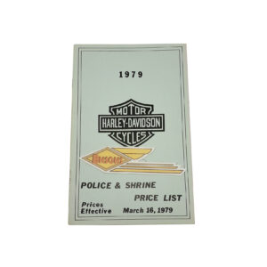 ORIGINAL HARLEY 1979 POLICE / SHRINE (PRICE LIST) – SHOVELHEAD, KNUCKLEHEAD