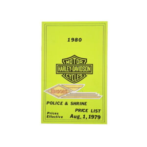 ORIGINAL HARLEY 1980 POLICE / SHRINE (PRICE LIST) – SHOVELHEAD, KNUCKLEHEAD