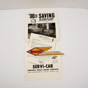 ORIGINAL HARLEY SERVI-CAR (90%SAVING) COUNTER FLYER – KNUCKLEHEAD