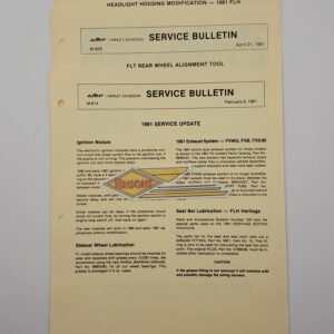 ORIG HARLEY 1981 MISC SERVICE BULLETINS #814 #825 #826 – KNUCKLEHEAD