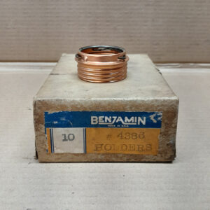 NOS Vintage Original Benjamin Porcelain Light/Shade Copper Holder #4386