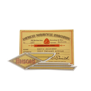 ORIGINAL HARLEY (1954 A.M.A.) MEMBERSHIP CARD DEALER HARRY MOLENAAR-KNUCKLEHEAD