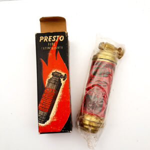 NOS ORIGINAL HARLEY “PERIOD ACCY PRESTO” FIRE EXTINGUISHER -KNUCKLEHEAD, PANHEAD