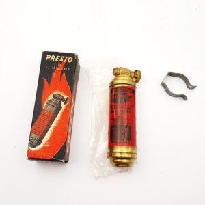 NOS ORIGINAL HARLEY “PERIOD ACCY PRESTO” FIRE EXTINGUISHER -KNUCKLEHEAD, PANHEAD