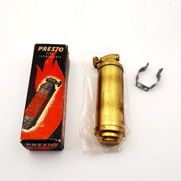 NOS ORIGINAL HARLEY "PERIOD ACCY PRESTO" FIRE EXTINGUISHER -KNUCKLEHEAD, PANHEAD - Image 3