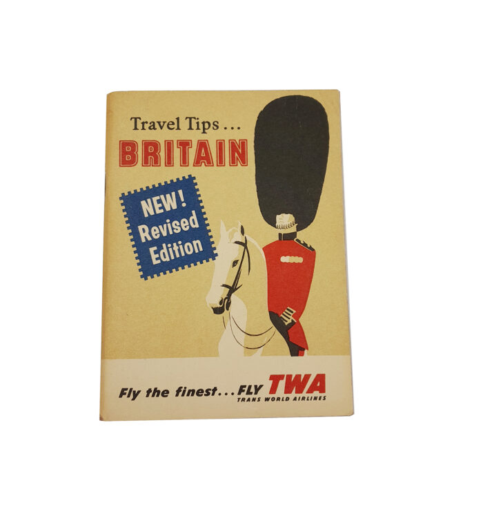 Vintage 1958 TWA Travel Brochure Tips - BRITAIN