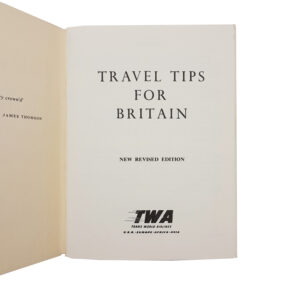 Vintage 1958 TWA Travel Brochure Tips – BRITAIN