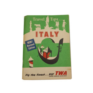 Vintage 1958 TWA Travel Brochure Tips ITALY