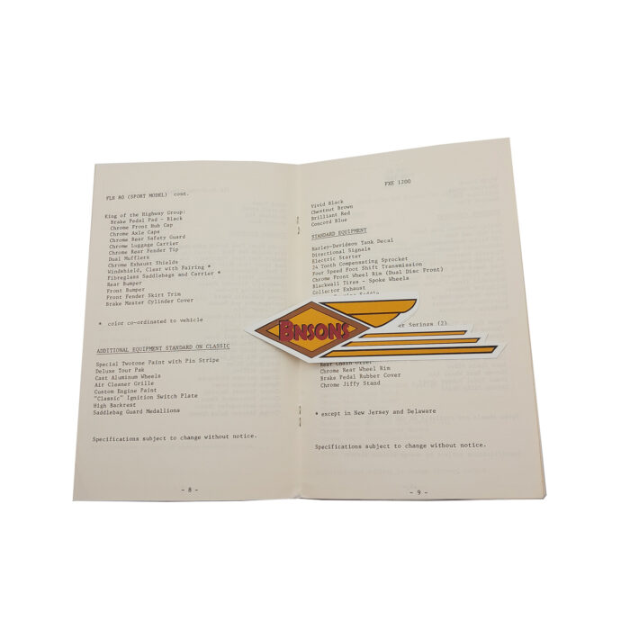 ORIGINAL HARLEY 1979 RETAIL/CONFIDENTIAL (PRICE LIST) - SHOVELHEAD, KNUCKLEHEAD - Image 4