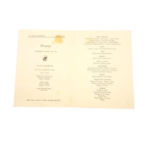 Vintage 1959 Holland American Line, S.S. Nieuw Amsterdam Dinner Menu “Amsterdam”