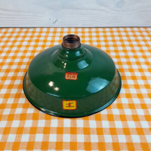 Original 1940s-50s Benjamin 12″ Porcelain Shade Farm Barn Industrial Gas Station