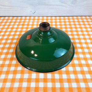 Original 1940s-50s Benjamin 12″ Porcelain Shade Farm Barn Industrial Gas Station