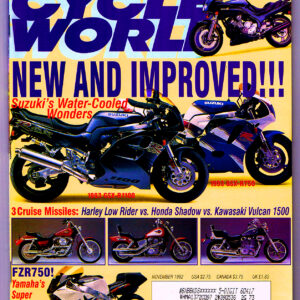 VINTAGE CYCLE WORLD MAGAZINE Nov 1992 Bike Pictures, Articles, Harley