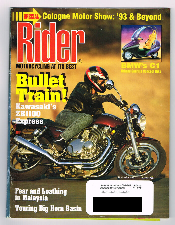 VINTAGE RIDER MAGAZINE JAN 1993 Bike Pictures, Articles, Harley-KNUCKLEHEAD