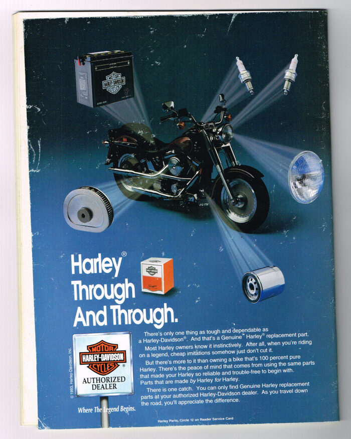 VINTAGE RIDER MAGAZINE JAN 1993 Bike Pictures, Articles, Harley-KNUCKLEHEAD - Image 2