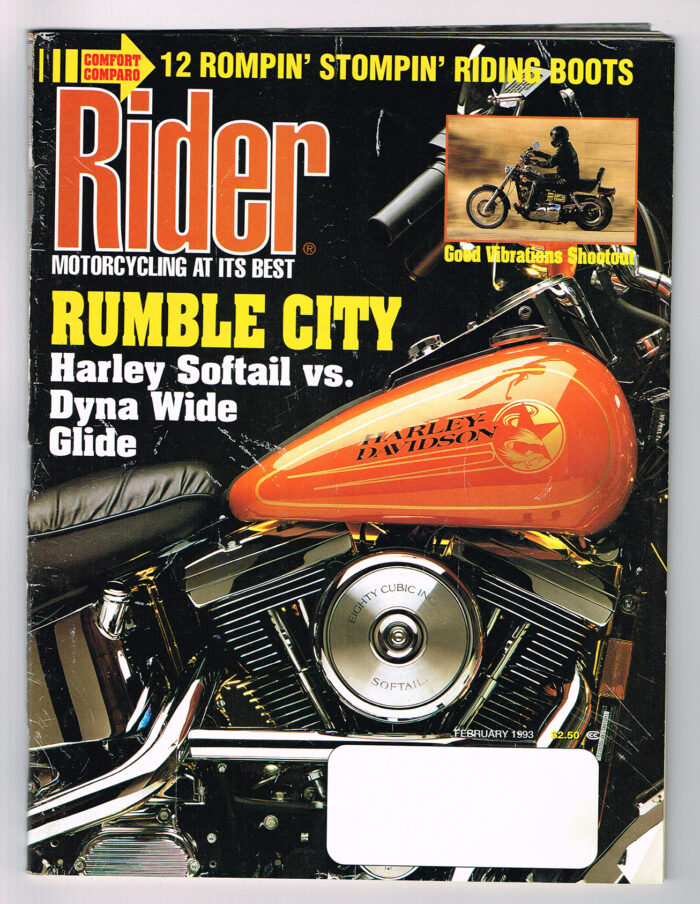 VINTAGE RIDER MAGAZINE FEB 1993 Bike Pictures, Articles, Harley-KNUCKLEHEAD