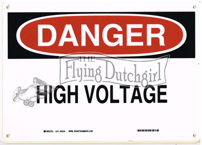 DANGER ' High Voltage' Industrial Plastic Sign