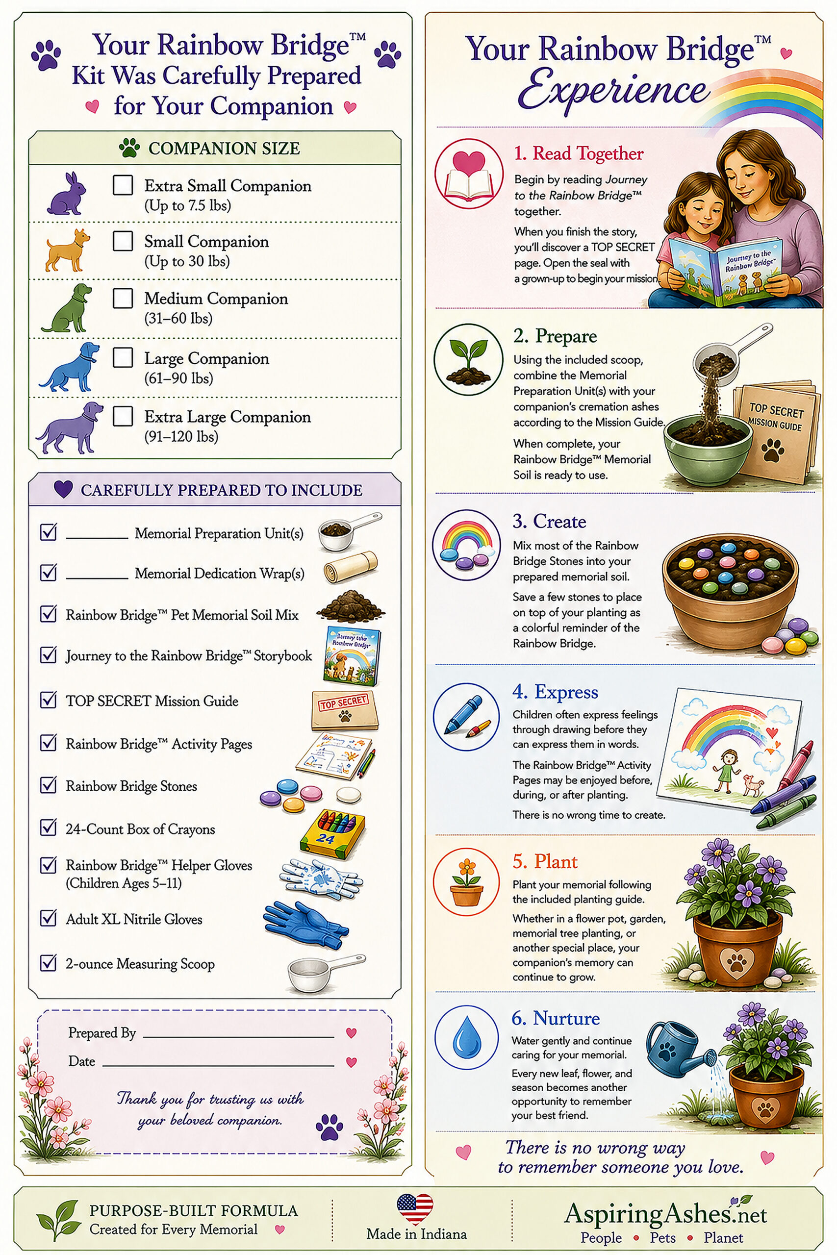 Rainbow Bridge Soil Mix Kit : Pet Memorial Kit - EXTRA LARGE - Image 4