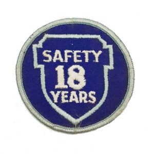 Vintage Embroidered Safety Patch * 18 Years * Automobile Racing Judge Safety