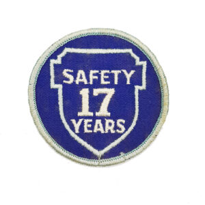 Vintage Embroidered Safety Patch * 17 Years * Automobile Racing Judge Safety