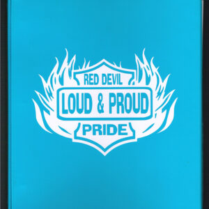 Large Red Devil Pride – Loud and Proud White Decal