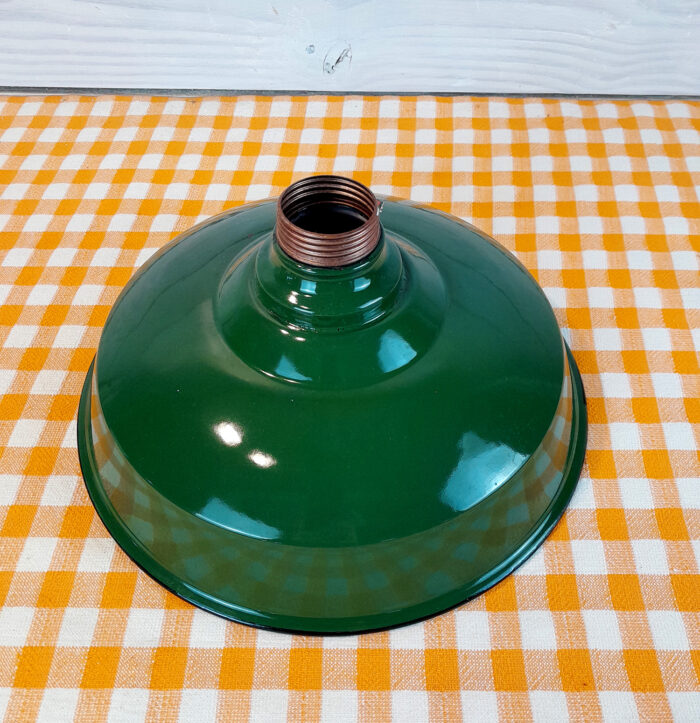 Vintage 1940s-50s Benjamin 12" Porcelain Shade Farm Barn Gas Station Industrial - Image 3