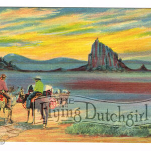 Vintage 1940’s “Shiprock” New Mexico. Linen Postcard