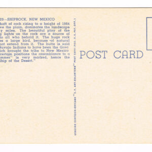 Vintage 1940’s “Shiprock” New Mexico. Linen Postcard
