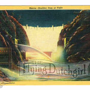 Vintage 1940’s “Hoover Dam” Boulder City, Nevada. Linen Postcard