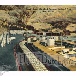 Vintage 1940’s “Lunch Room” Carlsbad Caverns, New Mexico. Linen Postcard