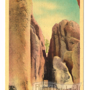 Vintage 1940’s “Needles Tunnel” Black Hills, S.D. Linen Postcard