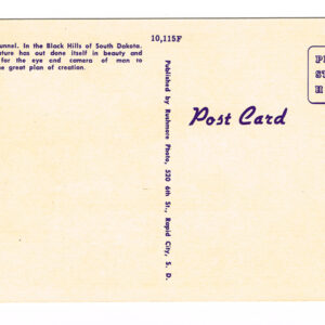 Vintage 1940’s “Needles Tunnel” Black Hills, S.D. Linen Postcard