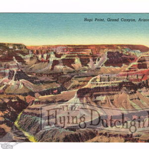 Vintage 1940’s “Hopi Point” Grand Canyon, Arizona. Linen Postcard