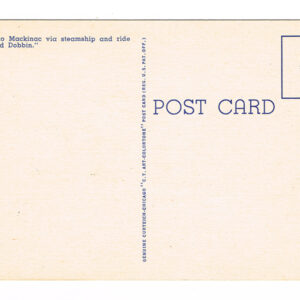 Vintage 1940’s “Mackinac Island Transportation” Michigan, Linen Postcard