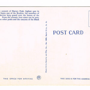 Vintage 1940’s “Harney Peak” Black Hills, S.D. Linen Postcard