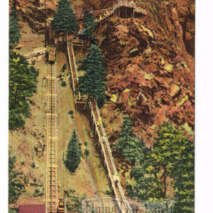 Vintage 1940’s “The Eagle Nest” Colorado Springs, Co. Linen Postcard