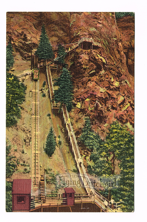 Vintage 1940's "The Eagle Nest" Colorado Springs, Co. Linen Postcard