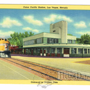 Vintage 1940’s “Union Pacific Station” Las Vegas, Nevada. Linen Postcard