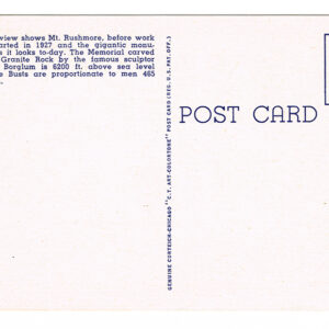 Vintage 1940’s “Mt. Rushmore” South Dakota. Linen Postcard