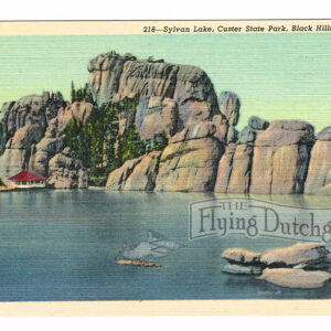 Vintage 1940’s “Sylvan Lake” Custer State Park, S.D. Linen Postcard