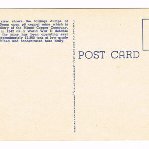 Vintage 1940’s “Castle Dome Mine” Highway 70, Arizona. Linen Postcard