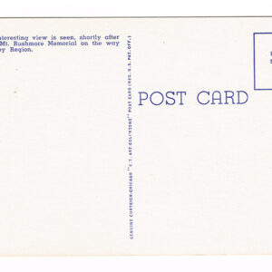 Vintage 1940’s “Twin Peaks” Black Hills, S.D. Linen Postcard