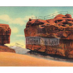 Vintage 1940’s “Balanced Rocks” Pikes Peak Region, Co. Linen Postcard