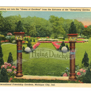 Vintage 1940’s “Symphony Garden Theatre” Michigan City, Ind. Linen Postcard