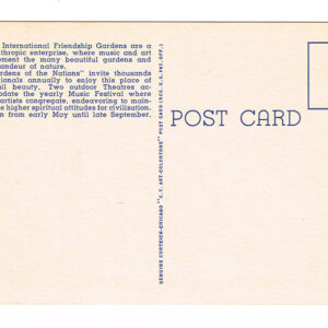 Vintage 1940’s “Symphony Garden Theatre” Michigan City, Ind. Linen Postcard