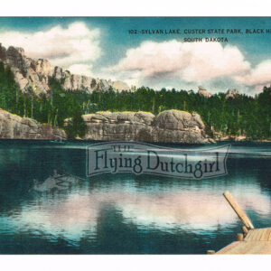 Vintage 1940’s “Sylan Lake” Black Hills, S.D. Linen Postcard