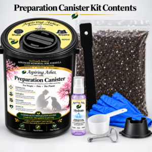 Preparation Canister: Treat Cremation Ashes for Scattering (2 cups)