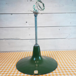 Antique 1912 Benjamin 18″ Green Porcelain Light: NOS Industrial Gas Art Deco